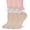 Khaki, variant on TZYDMN Women Ruffle Socks,Lace Ankle Frilly Comfortable Princess Socks with Bow, 3 Pairs