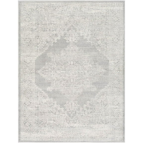 Mark&Day Area Rugs, 8x10 Ulvend Traditional Grey Area Rug, Grey White Carpet for Living Room, Bedroom or Kitchen (7'10" x 10')