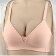 thumbnail image 2 of PEASKJP Women's T-Shirt Bra Seniors Front Closure, Embraced Bra, Pink 34, 2 of 3
