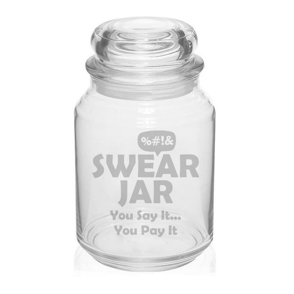 26 oz Glass Candy Jar Apothecary Storage Jar Gift Swear Jar Funny