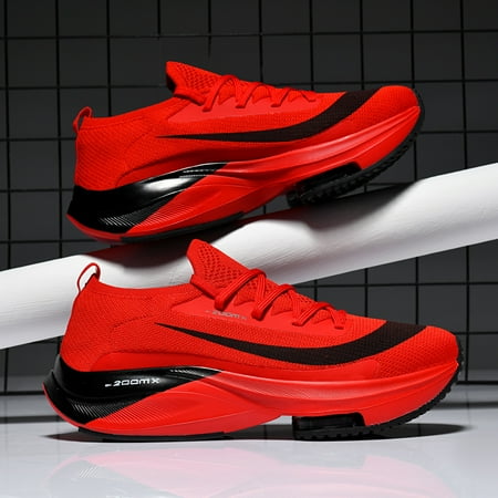 

New Men Sneakers Air Cushion Cushioned Running Shoes Casual Walking Sneakers Platform Women Vulcanized Shoes Wholesale (Red 44)