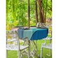 thumbnail image 3 of Rainbow Wave Red Blue Round Tablecloth with Zipper,Waterproof Table Cloth with Umbrella Hole Patio Tablecloths for Outdoor Tables,Modern Color Block Ripples Washable Spillproof Table Cover, 3 of 6