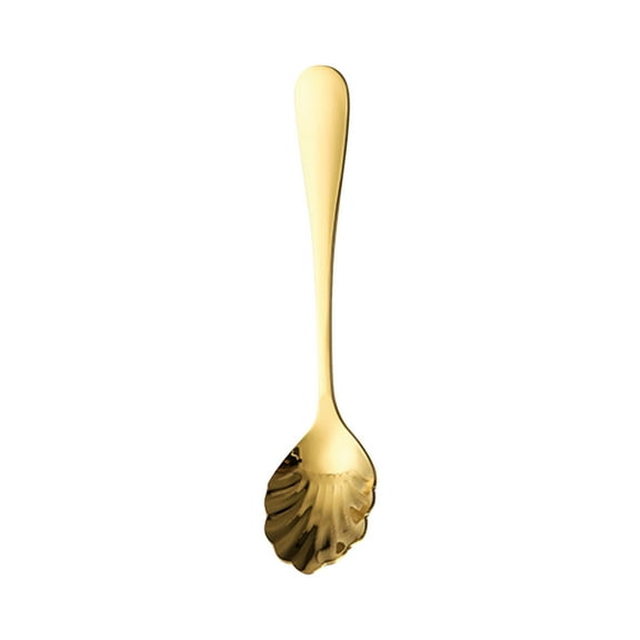 TERGAYEE Stainless Steel Teaspoons,shuck Shape Stir Spoons,for Coffee,Espresso,Cappuccino,Desserts,Sugar,Demitasse,Afternoon Tea,Kitchen and Bar