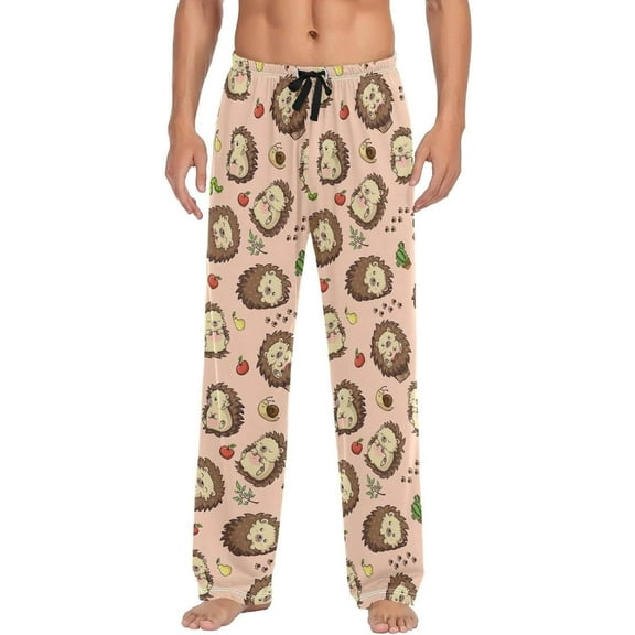 GZHJMY Hedgehog Pajama Pants for Men, Lounge Pants Lightweight Men Pajama Bottoms with Drawstring Pockets, Christmas New Year Birthday Gifts, XX-Large
