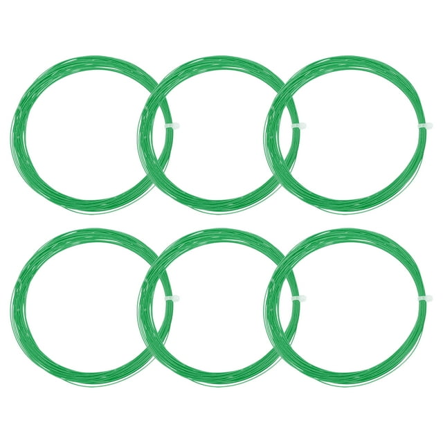 Unique Bargains 10.3 Meter High Elastic Nylon Badminton Racket String Racquet Line, Green 6 Pack