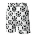 thumbnail image 6 of Uemuo Happy Soccer Pattern Men's Swim Trunks Hawaiian Beach Bathing Suit Swimsuits Beach Quick-Dry Shorts with Pockets-Small, 6 of 9