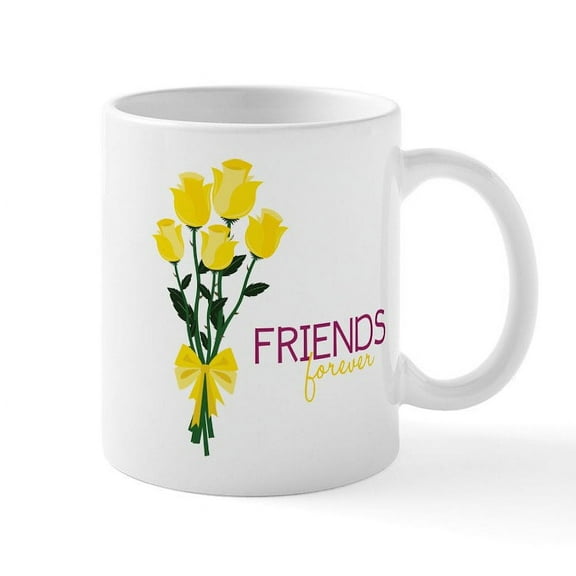 CafePress - Friends Forever Mug - 11 oz Ceramic Mug - Novelty Coffee Tea Cup
