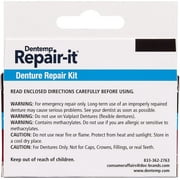 Dentemp Repair-It Advanced Formula Denture Repair Kit Repairs Broken Dentures to Mend Cracks & Replace Loose Teeth, 3 Repairs