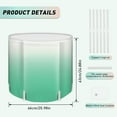 thumbnail image 2 of Portable Foldable Bathtub for Adults - Collapsible Travel Tub for Camping, Home & Spa - Space Saving, Durable PVC (Green Gradient), 2 of 7