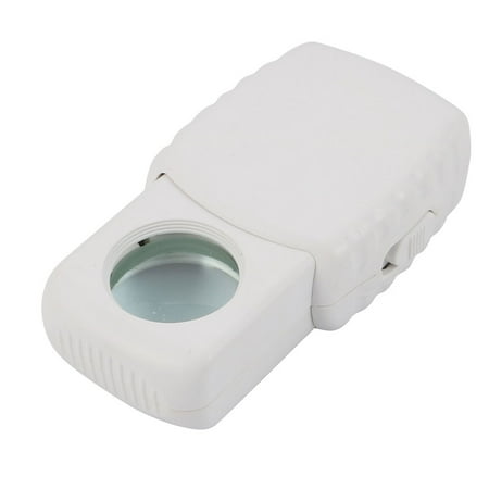 Unique Bargains Coin Stamp Jewelry Appraisal Lighted 45X Magnifier Magnifying Glass White