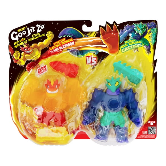 Héros de Goo Jit Zu Meteor Madness Versus Pack Flame Blazagon VS Cacticus