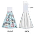 thumbnail image 4 of Dolphin Pattern Hand Towels 2 Pack Quick Dry Velvet Soft with Velcro Kitchen Bath 14x18in, 4 of 7