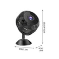 thumbnail image 3 of Cámara domo para mascotas, 1080P HD, WiFi, inalámbrica, para interiores, seguridad del hogar, mini cámara para niñeras con control por aplicación, detección de movimiento, grabadora miniatura negra., 3 of 8