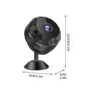 ZYXWVU Indoor Security Camera 1080P WiFi Dome Pet Cam App Control Motion Detection Home Surveillance Camera For Baby Kid Pet Monitor Black