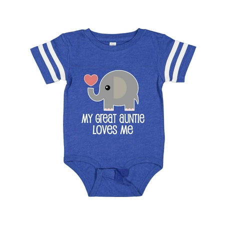 

Inktastic Great Auntie Loves Me Elephant Gift Baby Boy or Baby Girl Bodysuit