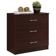 thumbnail image 1 of Hodedah Three Drawer Contemporary Wooden Chest in Mahogany Finish, 1 of 7