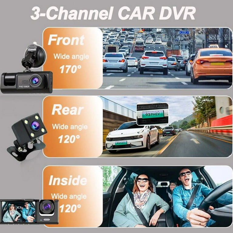 2 Channel 1080P Dash Cam for Cars DVR Camera for Vehicle Recorder