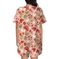 thumbnail image 3 of Naloa Dragonfly Mushroom Women's Short-Sleeved Pajama Set, Loungewear, Summer pajamas, Breathable Cozy - 3X-Large, 3 of 9