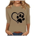 thumbnail image 2 of Sakmal Womens Tops Pink Long Sleeve Solid Deep V-Neck Blouses Ladies Shirts and Tops, 2 of 4