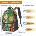 thumbnail image 2 of 17 Inch Lightweight Backpack,PVC Waterproof Oxford Fabric, Ergonomically Designed, with Large Capacity, Exotic Jungle Aesthetic, 2 of 5