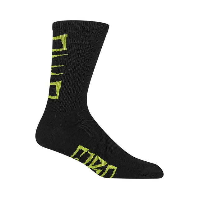 Giro Seasonal Merino Wool Adult Cycling Socks - Lime Breakdown (2022), Small