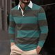 thumbnail image 1 of Blusa y camisa de manga corta con cuello vuelto Camisa casual de manga larga para hombre con cuello de manga corta estampado Top/camisa para hombre, 1 of 5