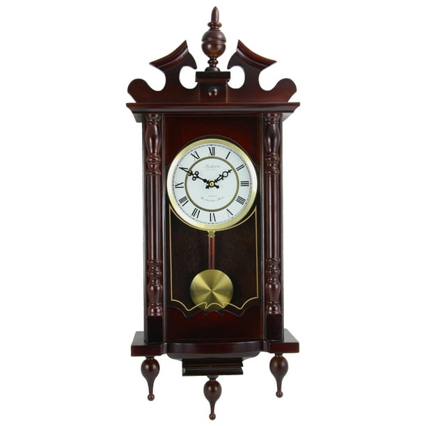 Bedford Clock Collection Classic 31" Chiming Wall Clock With Roman