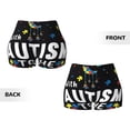thumbnail image 6 of Yiaed I Love With Autism To The Moon And Back Print Women's Athletic Shorts Running Shorts Sporty Short High Waisted Elastic Workout Shorts for Yoga Gym Running & Sports -X-Large, 6 of 8
