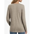 thumbnail image 3 of OALUXE Long Sleeve Shirts for Women Dressy Casual Tunic Tops Crewneck Front Twist Blouses, 3 of 7