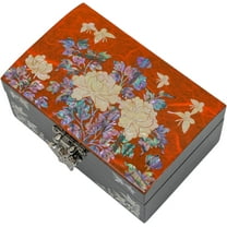 February Mountain Mother of Pearl Small Jewelry Box with mirror lid, Jewelry Storage Organizer for Earring, Necklace, Rings, Bracelet & Accessories, Gifts for women who has everything