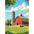 thumbnail image 2 of America Forever Red Barn Farm Country Garden Flag, 12.5 x 18 inch Double Sided, Farmhouse Barn Silo Tractor Cow, Country Living Agriculture, Classic American Farm Flag, 2 of 5