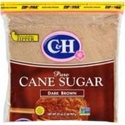 C&H Premium Pure Cane Dark Brown Sugar, 2 lb (Pack of 4)
