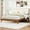 Brown+Beige, variant on King Size Bamboo Platform Bed, Mid-Century Modern Bed Frame with Upholstered Adjustable Headboard, Wood Slat Support, No Box Spring Needed, Easy Tool-Free Assembly, Brown+Beige