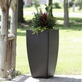 thumbnail image 6 of Mayne Kobi 17.5" x 17.5" x 32" Square Tall Black Self-Watering Plastic Planter, 6 of 8