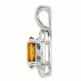 thumbnail image 2 of Sterling Silver Rhodium-Plated Diam. & Citrine Pendant (16 X 9) Made In India qbpd10nov, 2 of 3