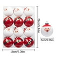 thumbnail image 7 of KCEHTA 12 Pcs Christmas Ball Ornaments Shatterproof Santa Claus Christmas Ornaments Christmas Tree Ball Ornaments Plastic Christmas Balls Christmas Decorations Indoor Outdoor, 7 of 7