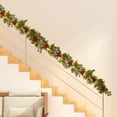 thumbnail image 5 of 6.3 FT Christmas Garland with 30 LED Lights & Berries - Cedar Garland, Norfolk Pine Greenery Garland, Garland for Thanksgiving Christmas, Christmas Decorations for Mantle Wall, 5 of 7