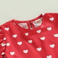 thumbnail image 4 of Robe de Saint-Valentin pour Tout-Petits, Enfants, Bébés Filles, Manches Courtes, Imprimé de Cœurs Rouges, Ligne A, Été, Décontractée, Robe de Fête, 4 of 8