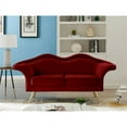 thumbnail image 2 of Meridian Furniture Lips Red Velvet Loveseat, 2 of 3