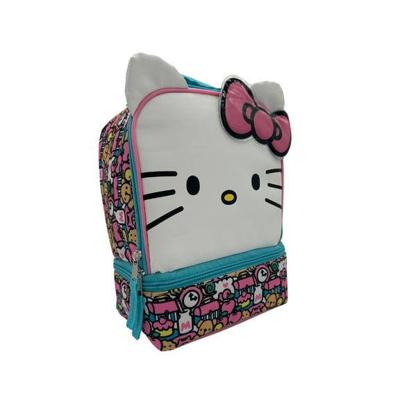 San Rio Hello Kitty Dual Compartment Reusable Polyester Lunch Kit