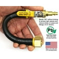 thumbnail image 4 of Winterize Sprinkler Systems and Outdoor Faucets: Air Compressor Quick-Connect Plug To Female Garden Hose Faucet Blow Out Adapter with Shut Valve (Lead-Free Brass), 10.5" Long 10.5 Inches Long, 4 of 8