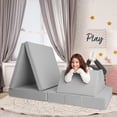 thumbnail image 3 of Imaginarium Kids and Toddler Play Couch, Owl Gray, 3 of 7