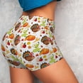 thumbnail image 6 of Seamless Workout Shorts Women - Thanksgiving Turkey Biker Gym Running Yoga Spandex Shorts for Women, 6 of 7