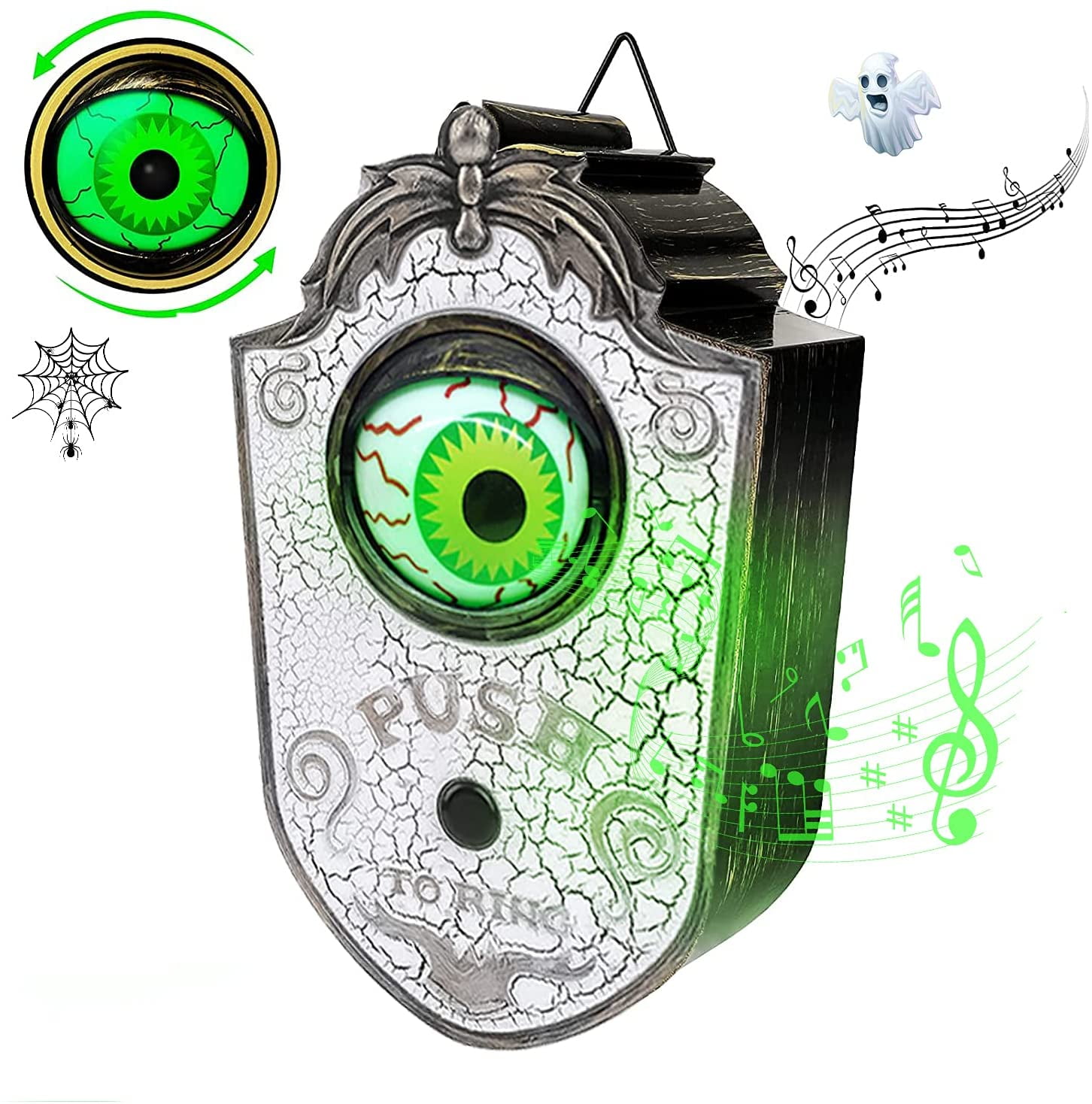 Talking Eyeball Doorbell for Halloween Door Decoration, Animated One