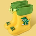 thumbnail image 7 of Hpapadks Rain Boots Kids Non Comfortable Outdoor Play Shoes Cartoon Printed Mid Top Cute Water Shoes Kids Waterproof Boots Yellow, 7 of 7