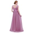 thumbnail image 2 of iiniim Women's Floral Lace Appliques Chiffon Wedding Bridesmaid Long Dress Prom Evening Gowns, 2 of 7