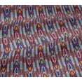 thumbnail image 5 of oneOone Viscose Jersey Fabric Stripe Ikat Decor Fabric Printed BTY 60 Inch Wide, 5 of 5