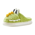 thumbnail image 5 of Floleo Kids' Crocodile Plush Slippers Boys Girls Warm Indoor Slippers Soft Fuzzy Non-Slip House Slippers Cute Animal Style Home Slippers(Green,9-9.5 Years), 5 of 6