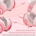 thumbnail image 3 of RGB Cat Ear Headphone, GS510 2.4G  & Wired Gaming Headset With Detachable Retractable Mic, BT Noise Cancelling Stereo Over Ear Headphones For  Laptops PCs, 3 of 8
