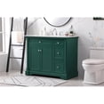 thumbnail image 2 of Elegant Decor Clarence 42" Solid Wood Metal Single Bathroom Vanity Set in Green, 2 of 8